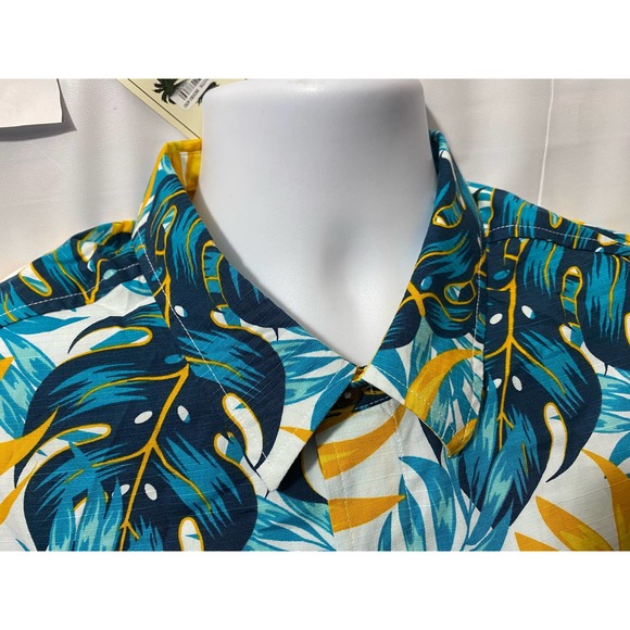 Oliver & Burke Hawaiian Shirt Tropical Island  Button Down Shirt XL - Picture 10 of 11